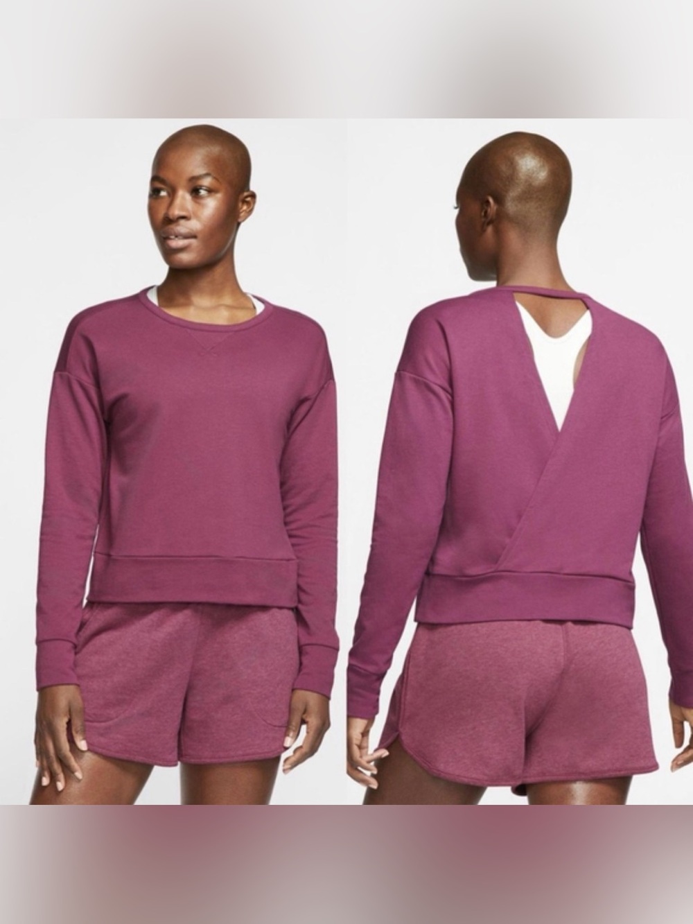 Nike Yoga Wrap Cover-Up Villain Red/Shadowberry Sz, Small